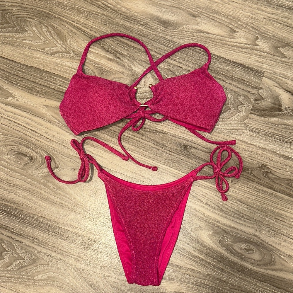 Victoria's Secret Fushia/Raspberry Sparkle Bikini
